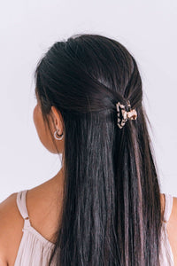 Open Hair Clip Tiny Blonde Tortoise