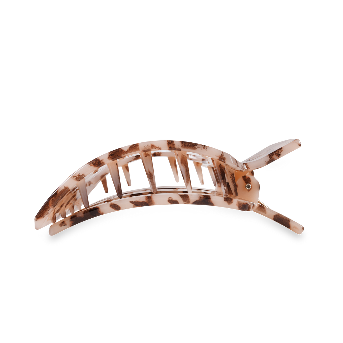 Square Flat Hair Clip Large  Blonde Tortoise