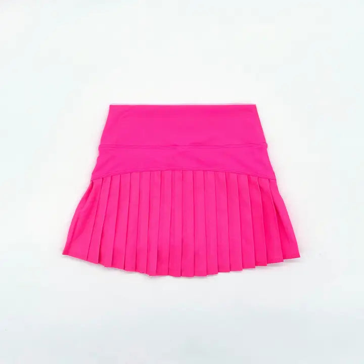 BLENDED SPIRIT HOT PINK ATHLETIC PLEAT SKIRT