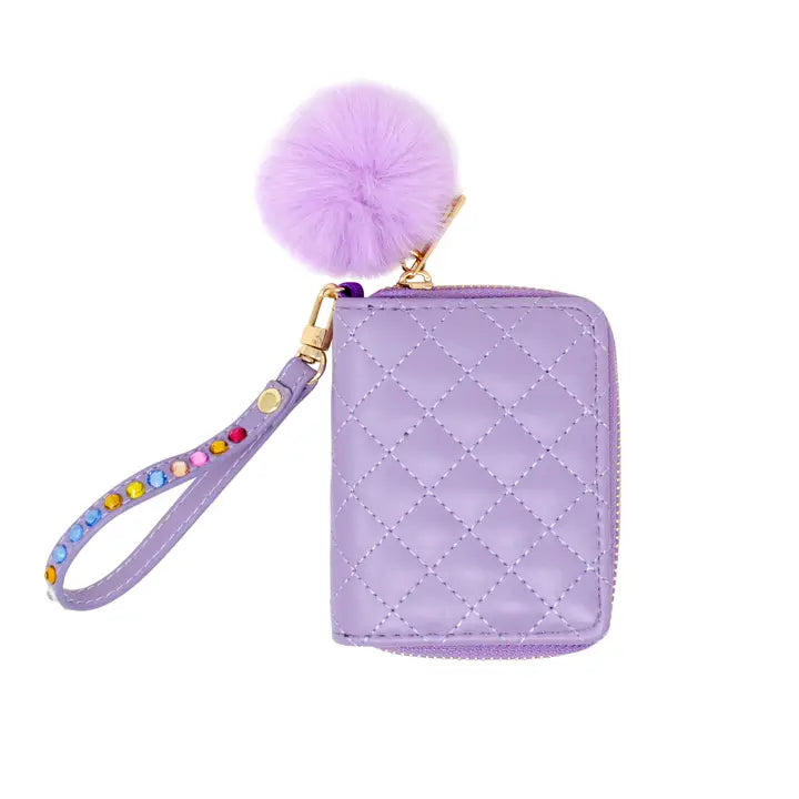 ZOMI GEMS QUILTED RHINESTONE STRAP WALLET