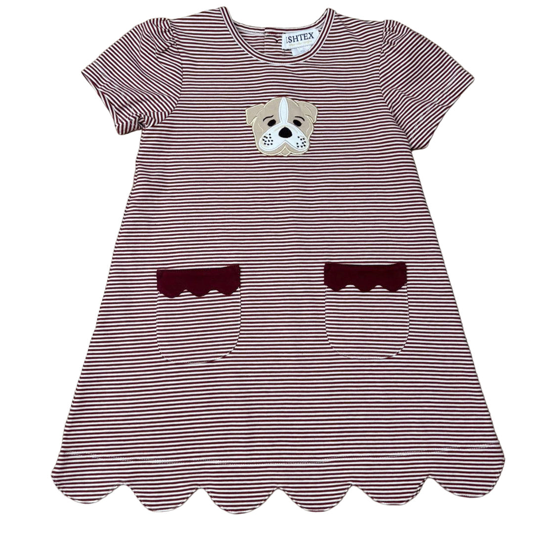 Maroon Bulldog Girls Dress