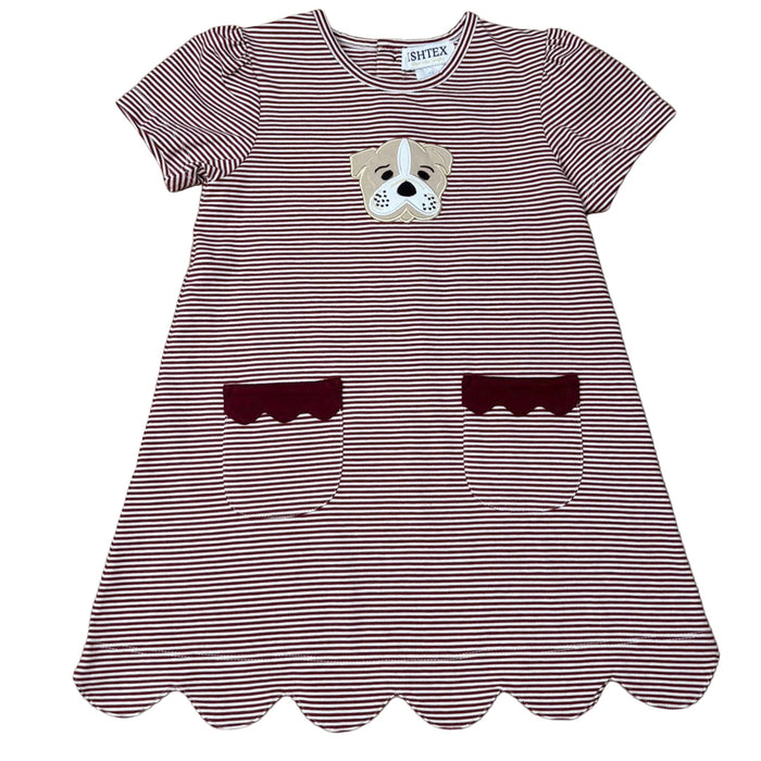 Maroon Bulldog Girls Dress