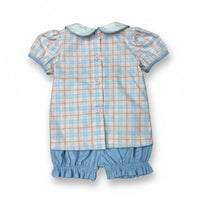 Pink/Blue Plaid Bloomers Set
