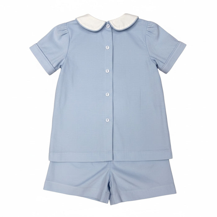 Blue Corduroy Short Set