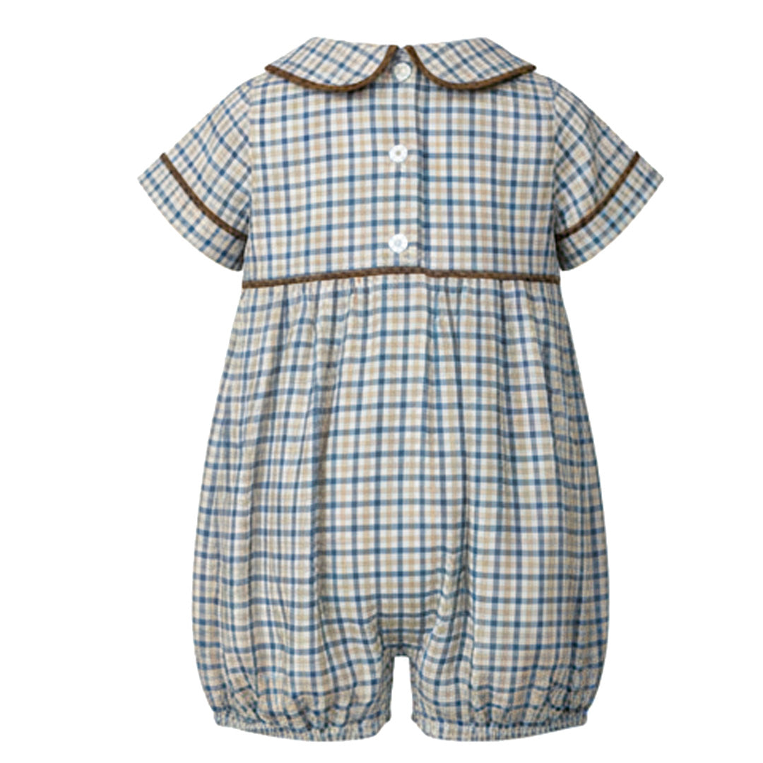 Blue/Khaki Plaid Romper