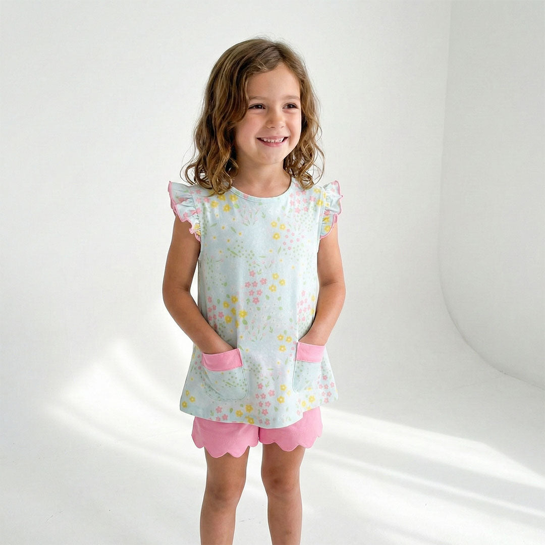 FLOWER GIRLS SHORT SET