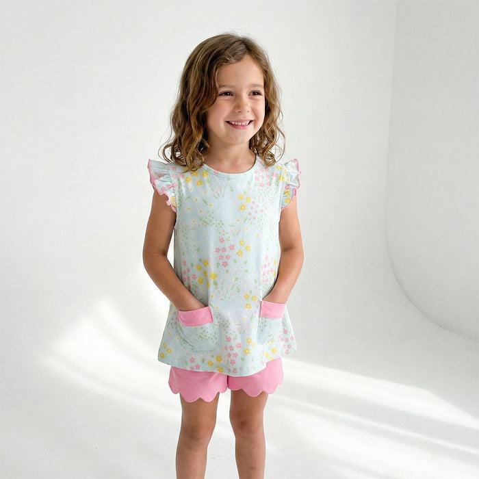 FLOWER GIRLS SHORT SET