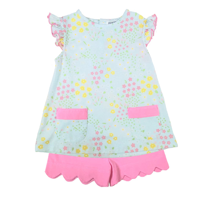 FLOWER GIRLS SHORT SET