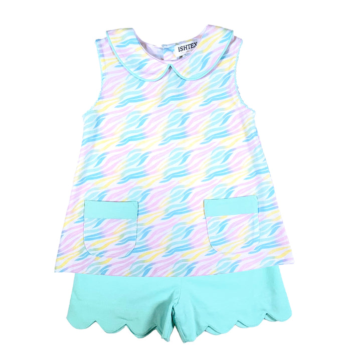 RAINBOW GIRLS SHORT SET