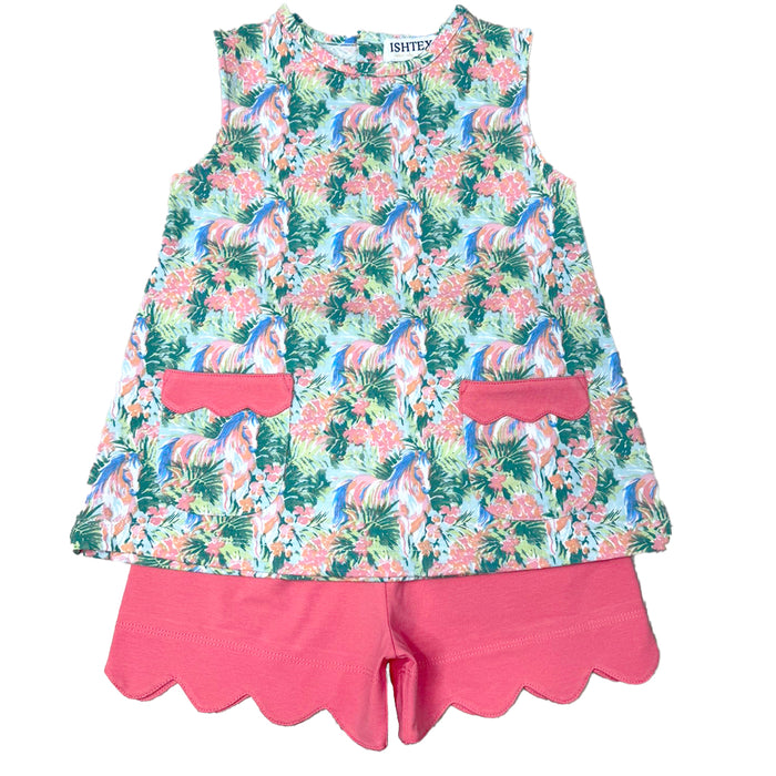 HORSE GIRLS SHORT SET