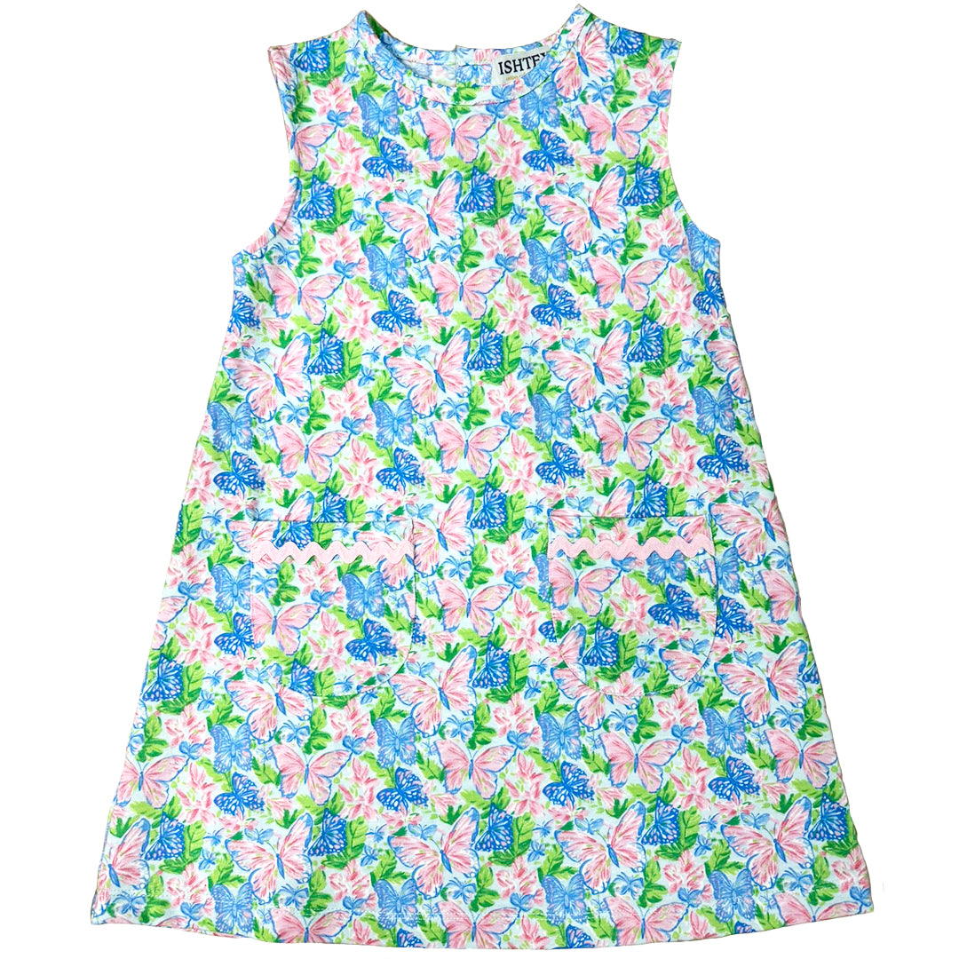 COLORFUL BUTTERFLY GIRLS DRESS