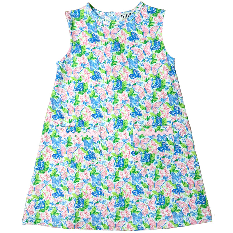 Colorful Butterfly Girls Dress