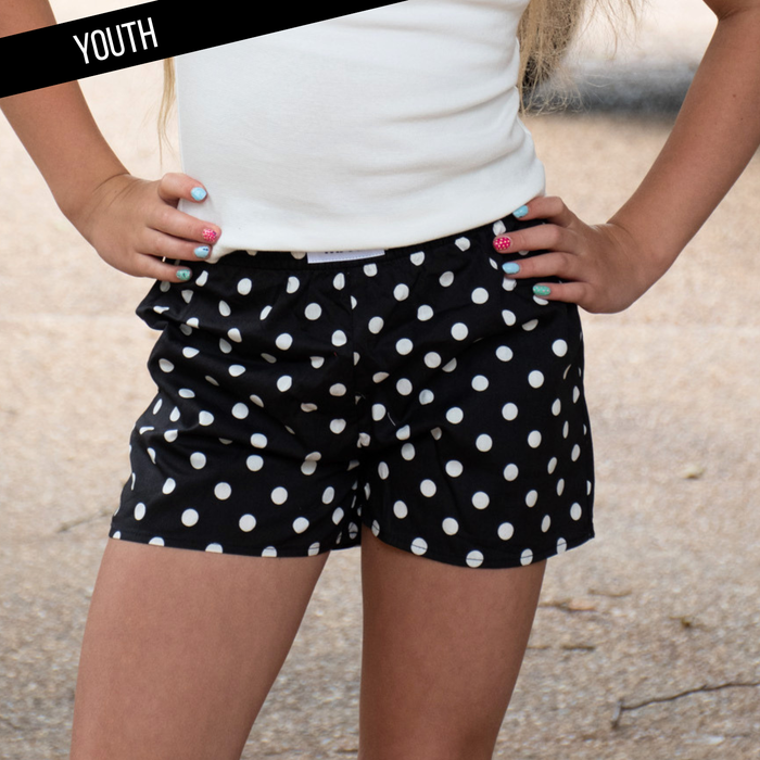 Polka Dot Kids Shorts Black