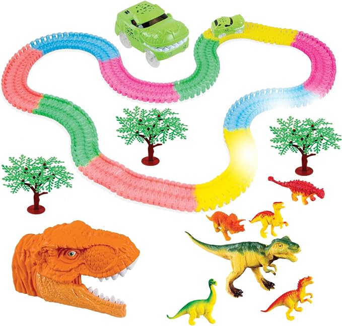 Mindscope Neon Glow Twister Tracks Dino Series
