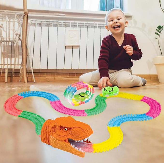 Mindscope Neon Glow Twister Tracks Dino Series