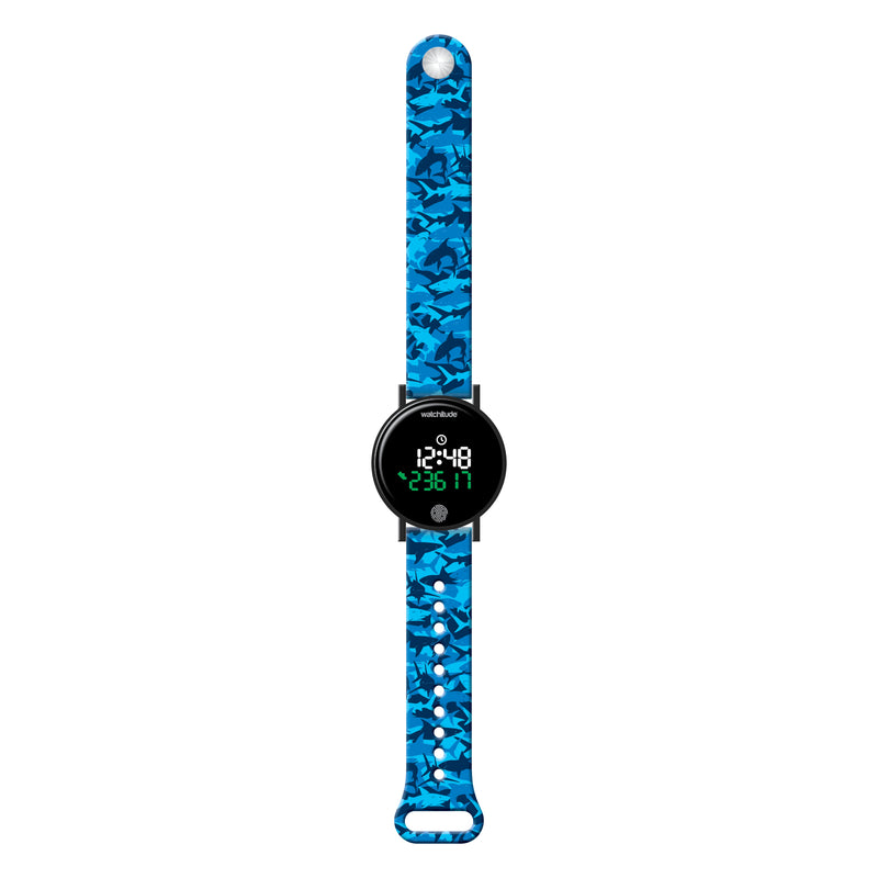 WATCHITUDE SHARKS CAMO STEPS COUNTER WATCH