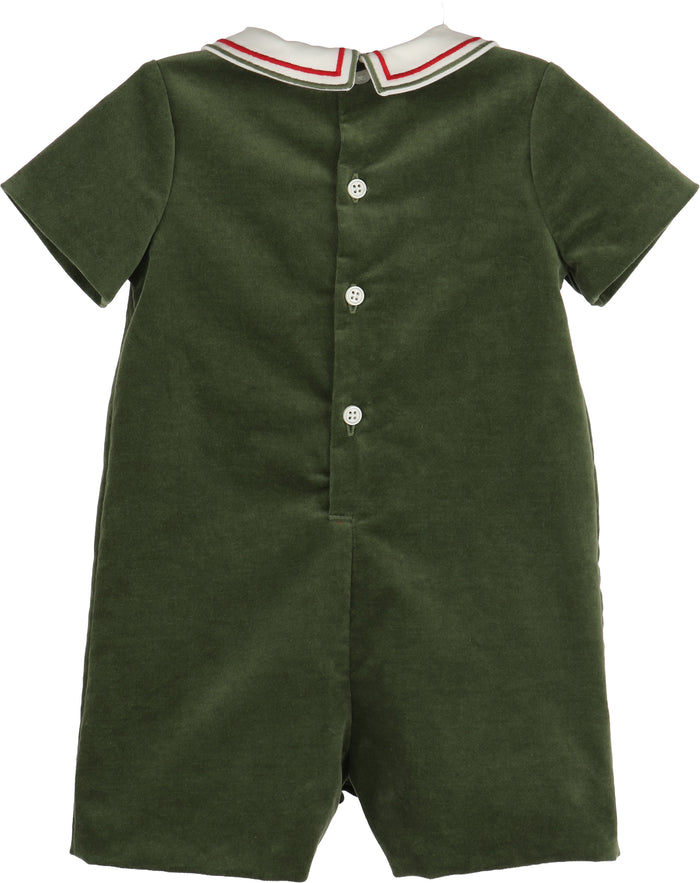 Luli & Me Mistletoe Velvet Bubble Green
