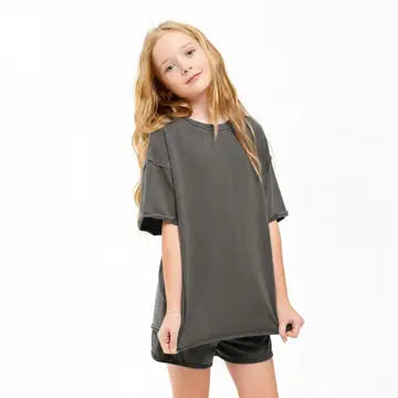 Mineral Washed T-Shirt Charcoal