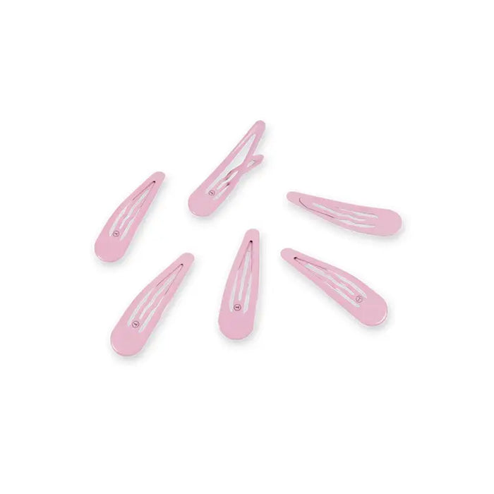 TELETIES SNAP CLIP PEARLY PINK 6 COUNT