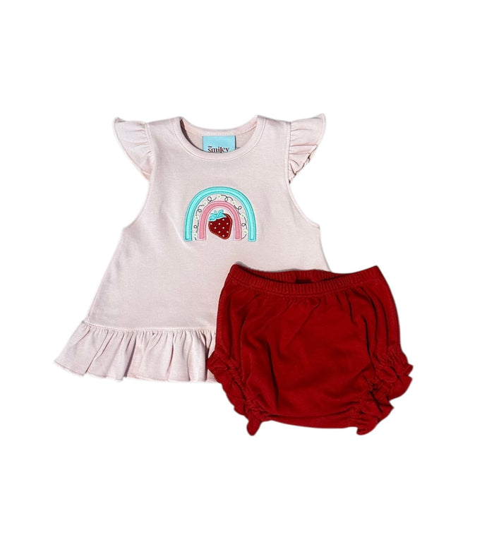 STRAWBERRY RAINBOW SET DRESS