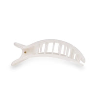 TELETIES COCONUT WHITE MEDIUM FLAT ROUND CLIP