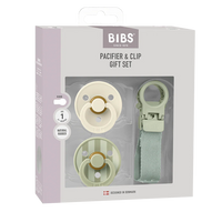 Colour Pacifier & Loop Clip Gift Set Sage