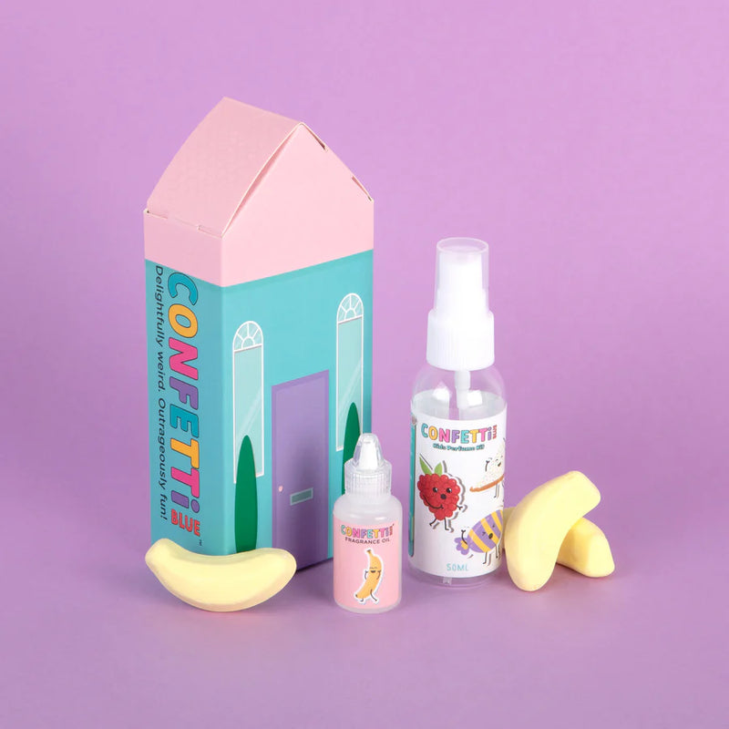 CONFETTI BLUE CANDY BANANA MINI PERFUME MAKING KIT