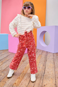 BISBY CLAIBORNE PANT CRIMSON THISTLE