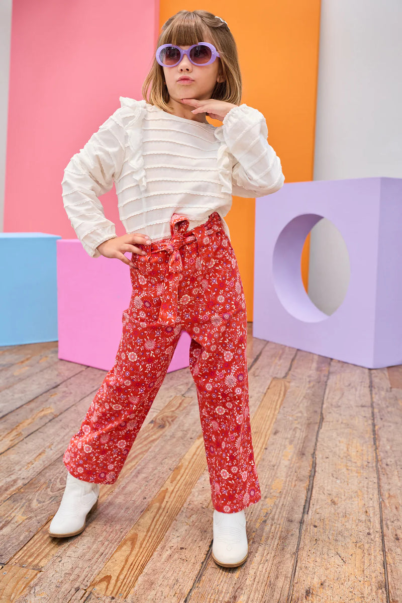 BISBY CLAIBORNE PANT CRIMSON THISTLE