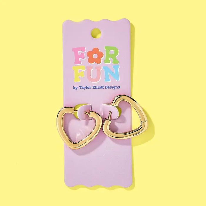 GIGI HEART HUGGIES 14K GOLD PLATED