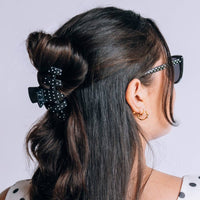 Teleties Classic Black Polka Dot Party Medium Claw Clip