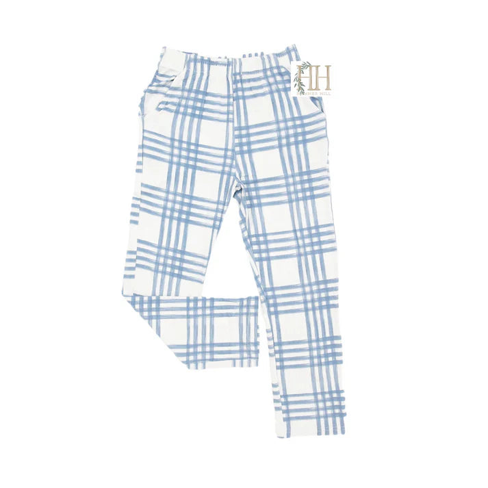 HAMNER HILL BOYS DAPPER BLUE LOUNGEWEAR PANTS