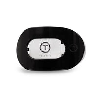 TELETIES JET BLACK SMALL FLAT ROUND CLIP