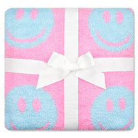 ISCREAM MADE YOU SMILE COZY KNIT BLANKET