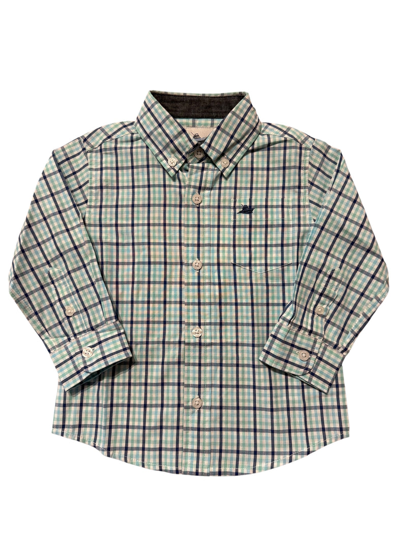 SOUTHBOUND LS DRESS SHIRT NAVY/OCEAN BLUE