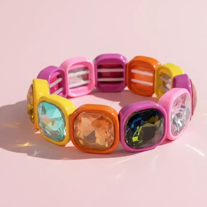 ELISE ENAMEL STRETCH BRACELET MUTLI