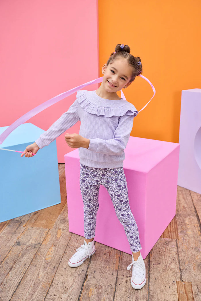BISBY JODY TOP LILAC CABLEKNIT