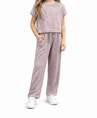 DISTRESSED ANIMAL PRINT SET WITH CROSSED BACK