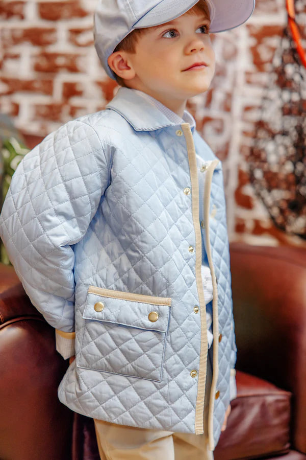 TBBC CALDWELL QUILTED COAT BARRINGTON BLUE