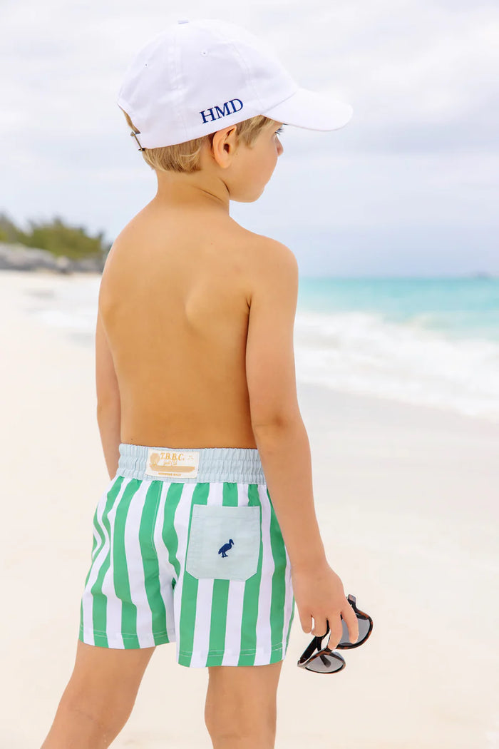 TBBC TURTLE BAY TRUNKS KIAWAH KELLY GREEN STRIPE