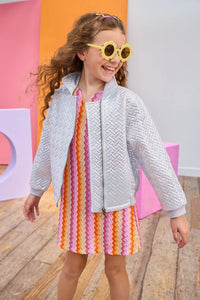 BISBY QUILTED MOTO JACKET SILVER