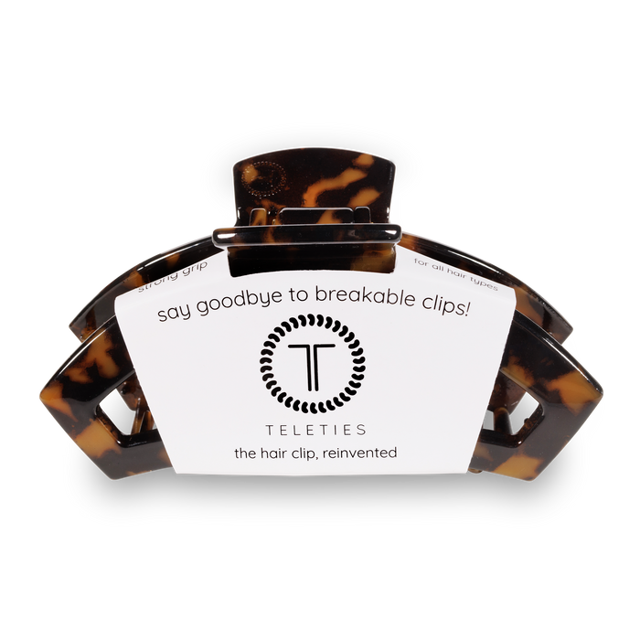 Open Hair Clip Large Tortoise
