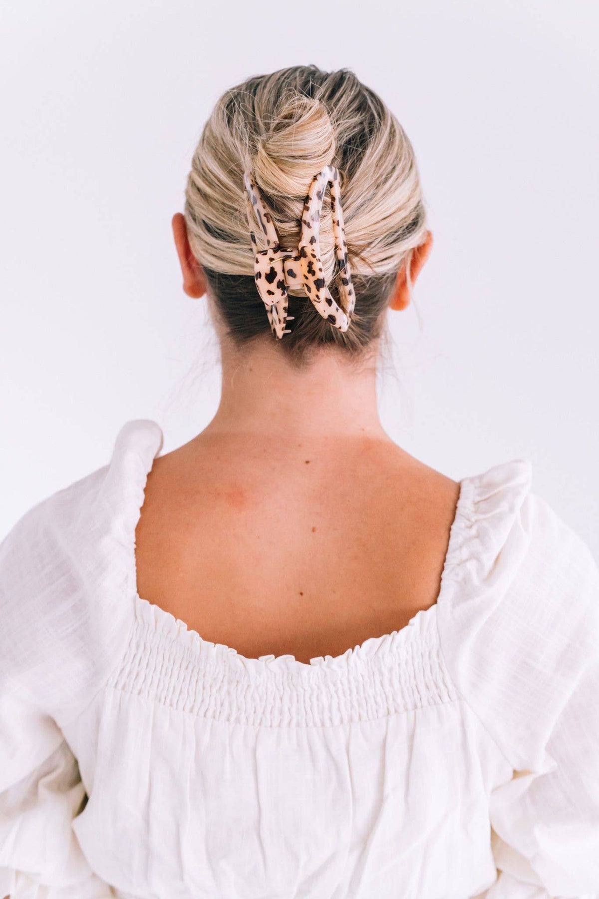 Open Hair Clip Large Blonde Tortoise