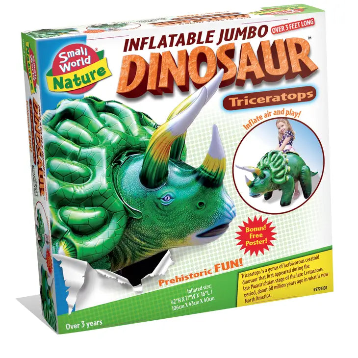 INFLATABLE DINOSAUR TRICERATOPS 42"