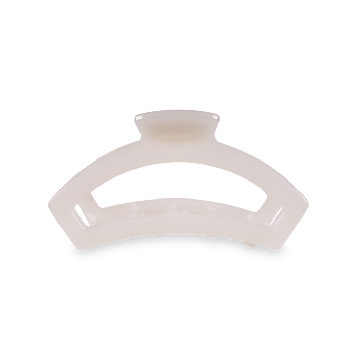 TELETIES OPEN COCONUT WHITE MEDIUM HAIR CLIP