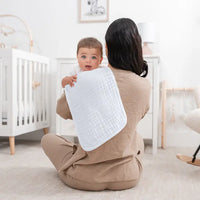 COMFY CUBS WHITE BURP CLOTH 10 PACK