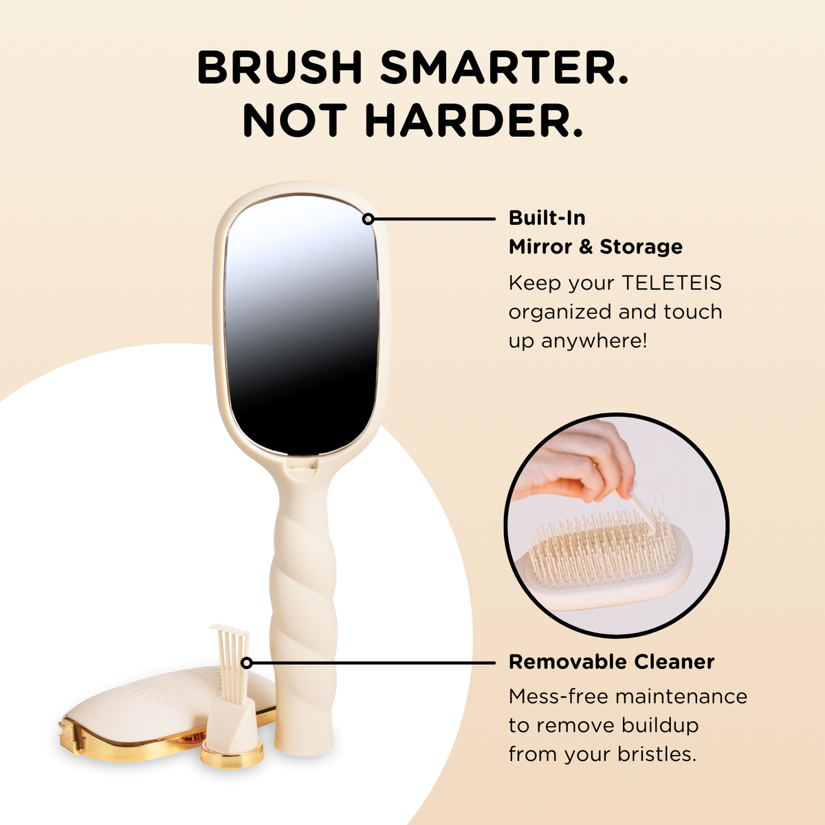 Detangler Hair Brush for Fine Hair Tan