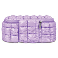 LAVENDER SHINY PUFFER COSMETIC CASE