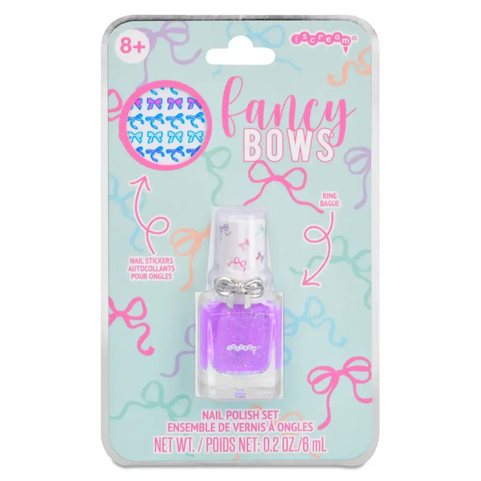 ISCREAM FANCY BOWS NAIL POLISH AND RING SET