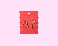 FLORENCE HUGGIE EARRINGS GOLD/SILVER HEARTS